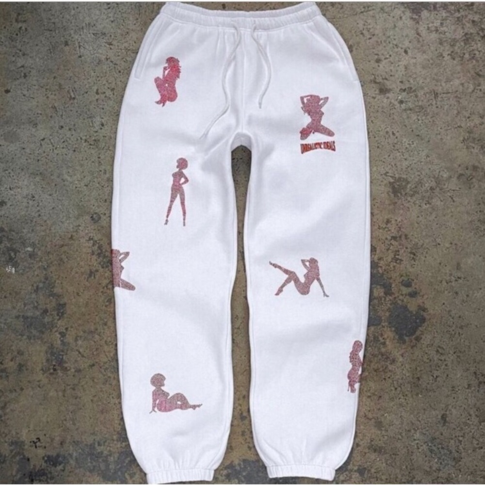RARE named collective rhinestone sweatpants
